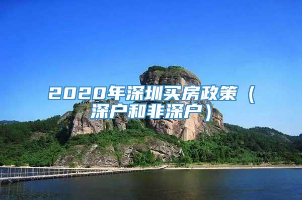 2020年深圳买房政策（深户和非深户）