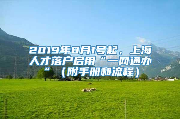 2019年8月1号起，上海人才落户启用“一网通办”（附手册和流程）