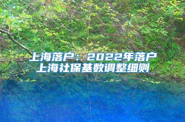 上海落户：2022年落户上海社保基数调整细则