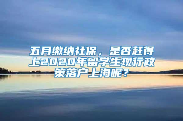 五月缴纳社保，是否赶得上2020年留学生现行政策落户上海呢？