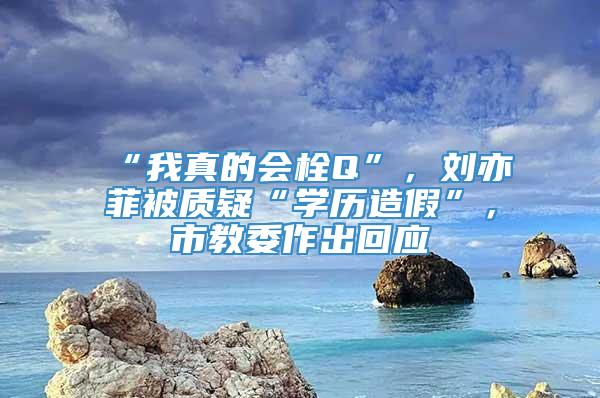 “我真的会栓Q”，刘亦菲被质疑“学历造假”，市教委作出回应