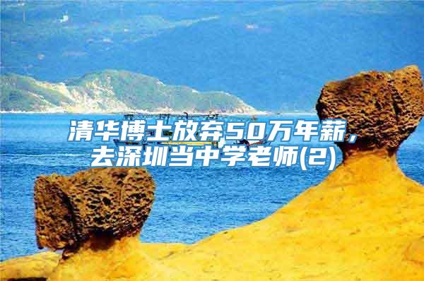 清华博士放弃50万年薪，去深圳当中学老师(2)