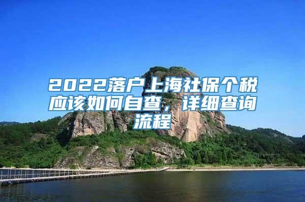 2022落户上海社保个税应该如何自查，详细查询流程