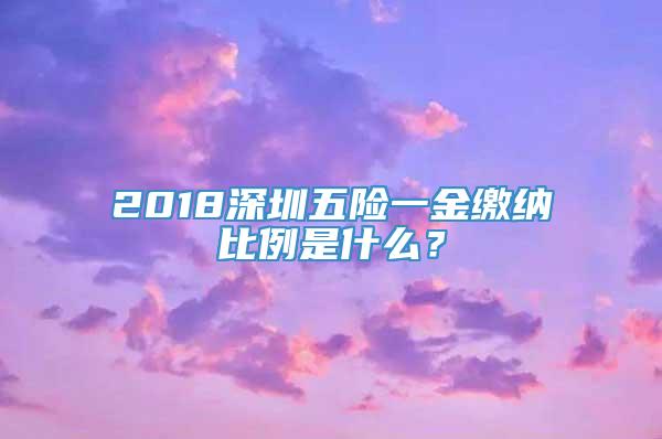 2018深圳五险一金缴纳比例是什么？