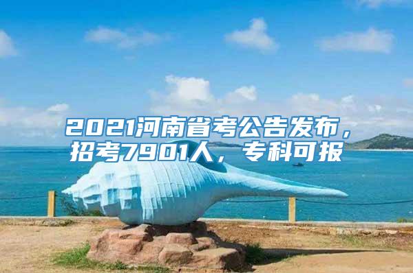 2021河南省考公告发布，招考7901人，专科可报