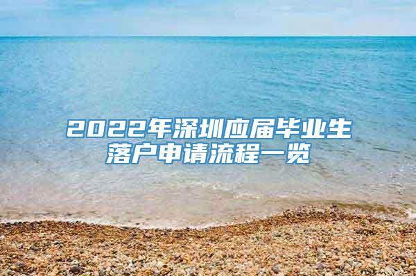 2022年深圳应届毕业生落户申请流程一览