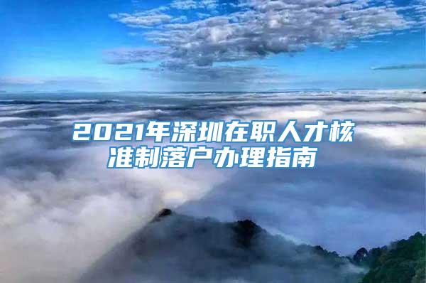 2021年深圳在职人才核准制落户办理指南