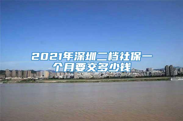 2021年深圳二档社保一个月要交多少钱