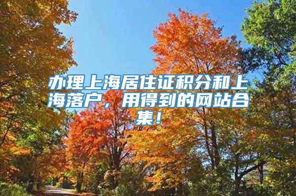 办理上海居住证积分和上海落户，用得到的网站合集！