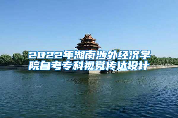 2022年湖南涉外经济学院自考专科视觉传达设计