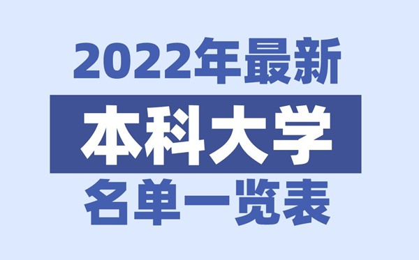 2022年福建有哪些本科大学_福建本科学校名单一览表