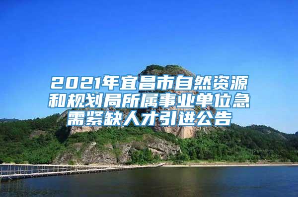 2021年宜昌市自然资源和规划局所属事业单位急需紧缺人才引进公告