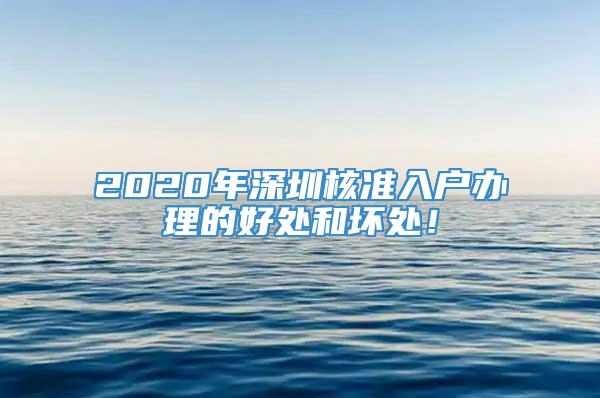 2020年深圳核准入户办理的好处和坏处！