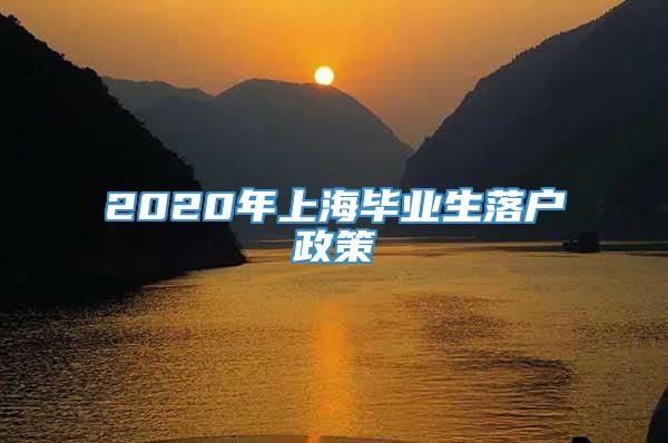 2020年上海毕业生落户政策