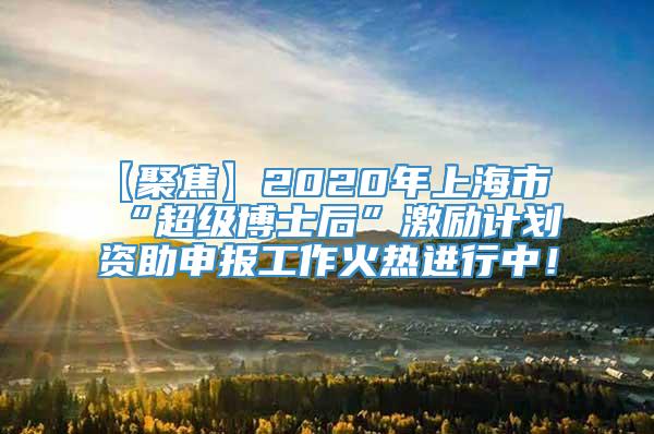 【聚焦】2020年上海市“超级博士后”激励计划资助申报工作火热进行中！