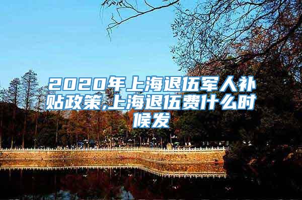 2020年上海退伍军人补贴政策,上海退伍费什么时候发