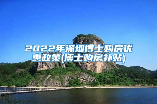 2022年深圳博士购房优惠政策(博士购房补贴)