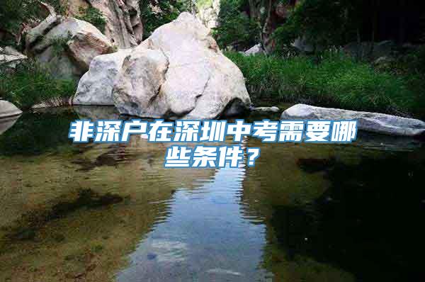 非深户在深圳中考需要哪些条件？