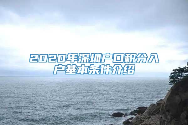 2020年深圳户口积分入户基本条件介绍