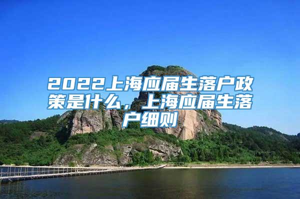 2022上海应届生落户政策是什么，上海应届生落户细则
