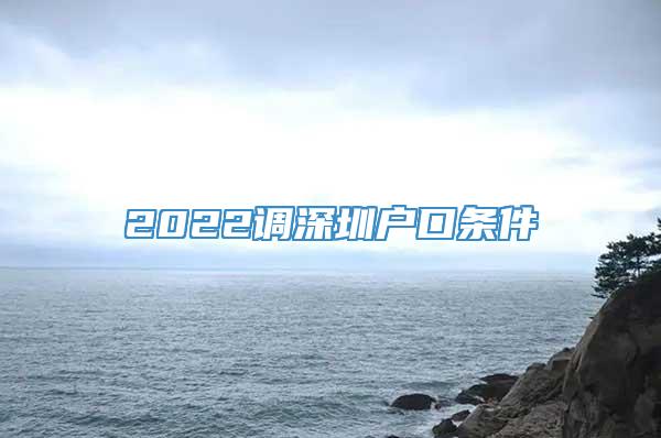 2022调深圳户口条件
