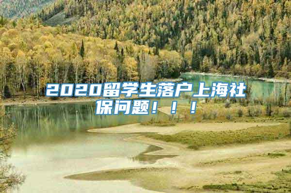 2020留学生落户上海社保问题！！！