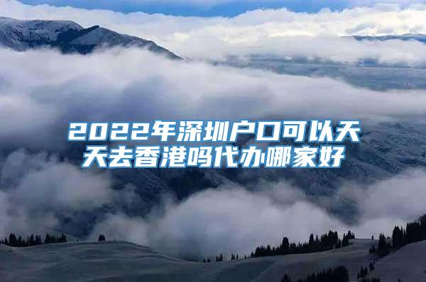 2022年深圳户口可以天天去香港吗代办哪家好