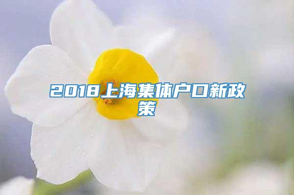 2018上海集体户口新政策