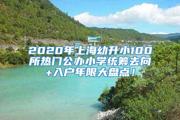 2020年上海幼升小100所热门公办小学统筹去向+入户年限大盘点！