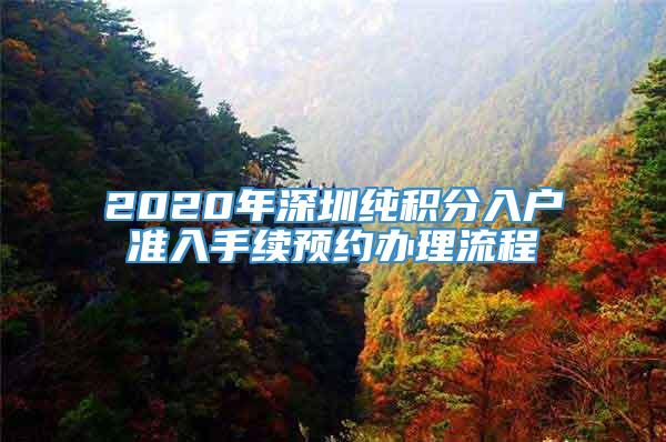 2020年深圳纯积分入户准入手续预约办理流程
