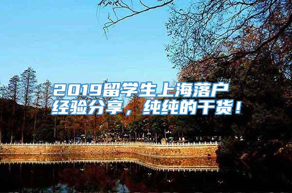2019留学生上海落户 经验分享，纯纯的干货！