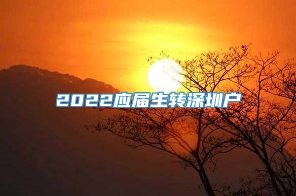 2022应届生转深圳户