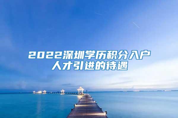 2022深圳学历积分入户人才引进的待遇
