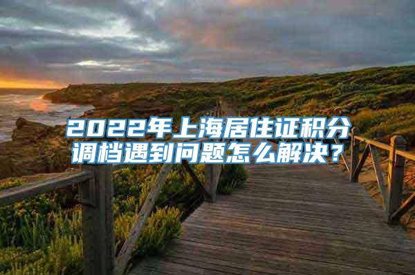 2022年上海居住证积分调档遇到问题怎么解决？