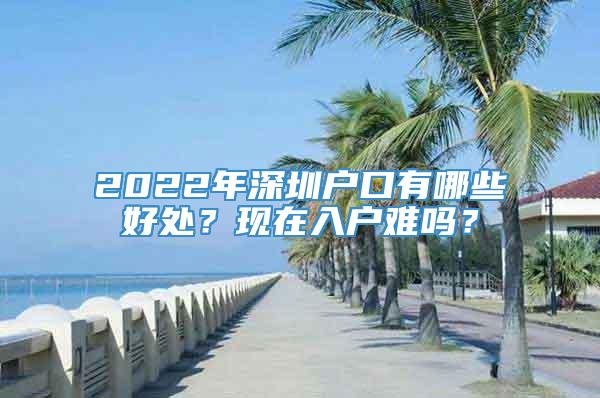 2022年深圳户口有哪些好处？现在入户难吗？