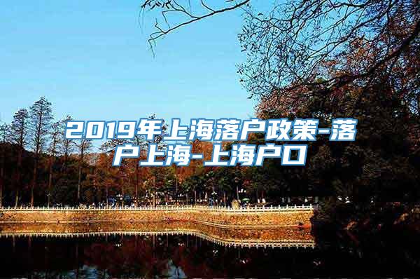 2019年上海落户政策-落户上海-上海户口