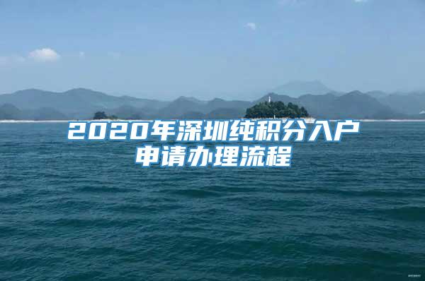 2020年深圳纯积分入户申请办理流程