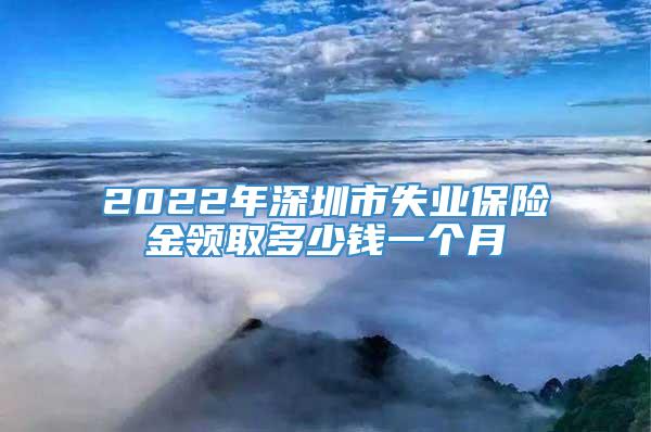 2022年深圳市失业保险金领取多少钱一个月