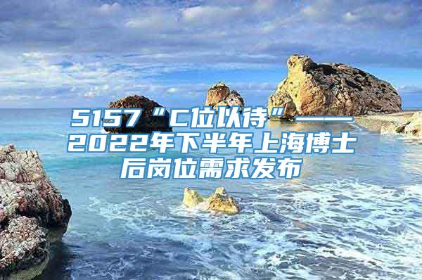 5157“C位以待”——2022年下半年上海博士后岗位需求发布