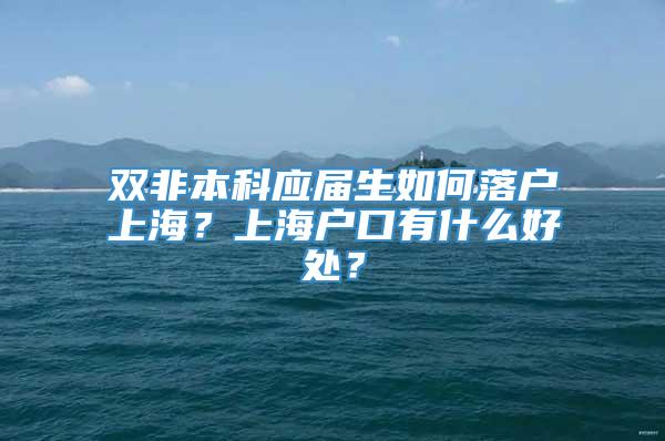 双非本科应届生如何落户上海？上海户口有什么好处？