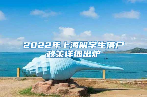 2022年上海留学生落户政策详细出炉