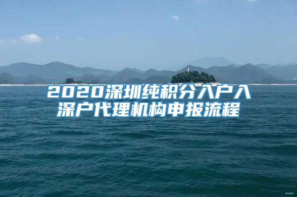 2020深圳纯积分入户入深户代理机构申报流程