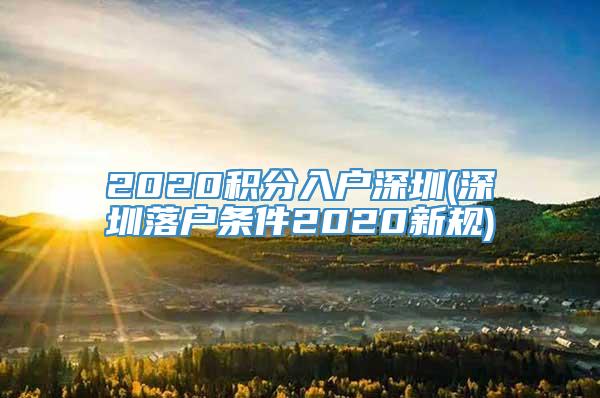 2020积分入户深圳(深圳落户条件2020新规)