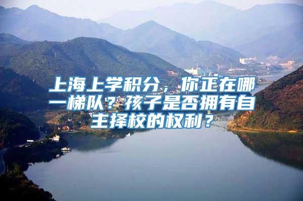 上海上学积分，你正在哪一梯队？孩子是否拥有自主择校的权利？