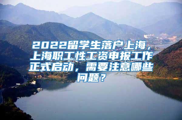 2022留学生落户上海，上海职工性工资申报工作正式启动，需要注意哪些问题？