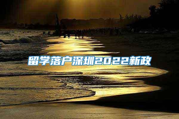 留学落户深圳2022新政