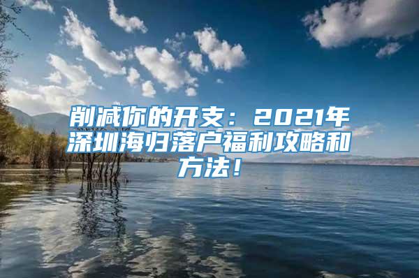 削减你的开支：2021年深圳海归落户福利攻略和方法！