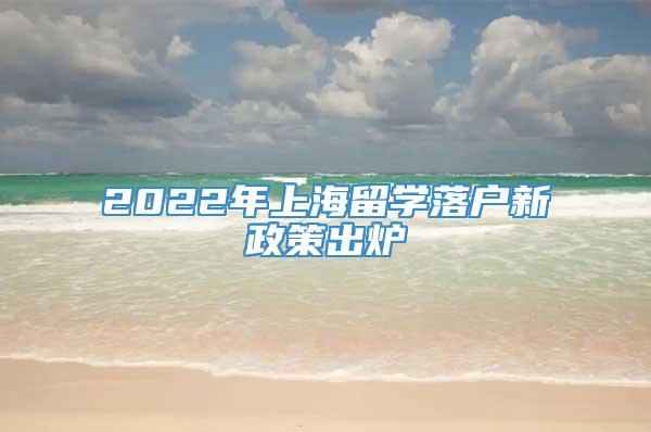2022年上海留学落户新政策出炉