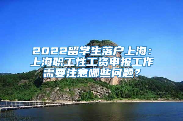 2022留学生落户上海：上海职工性工资申报工作需要注意哪些问题？