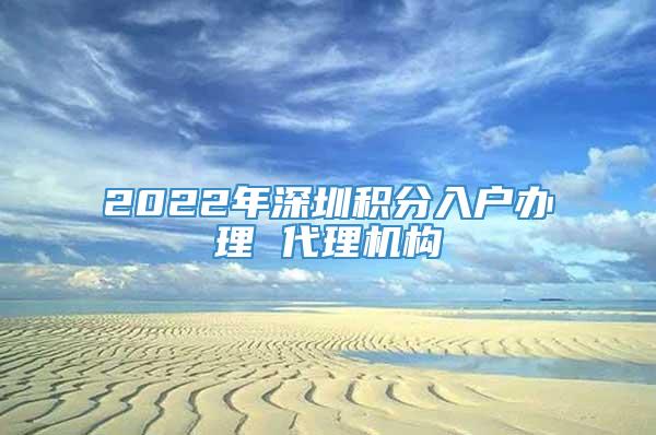 2022年深圳积分入户办理 代理机构